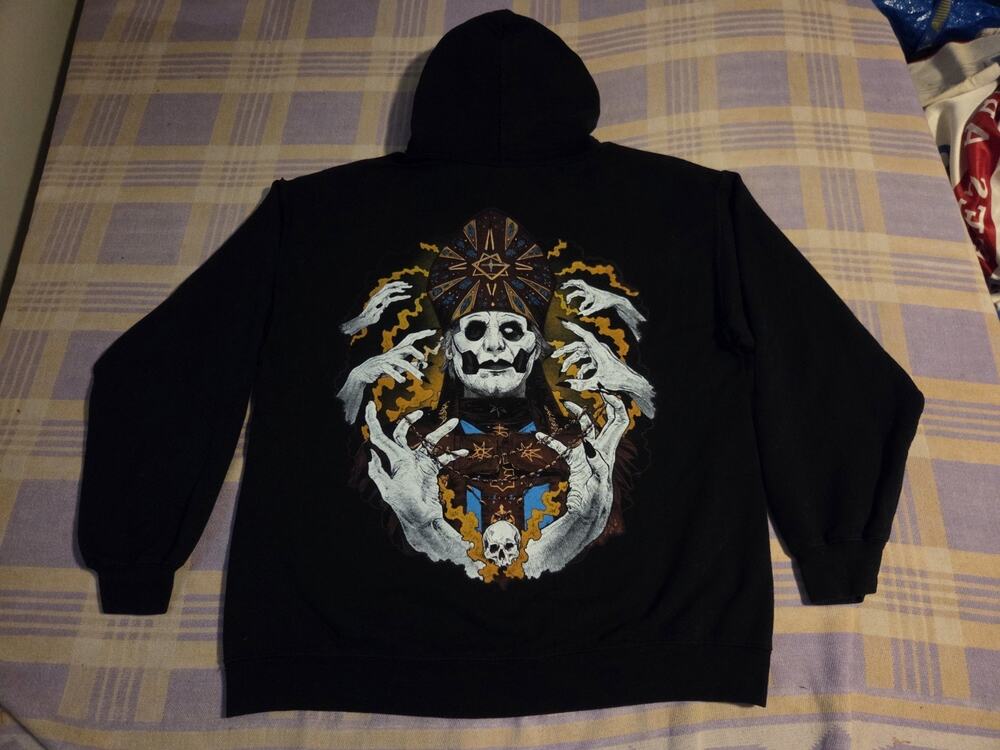 GHOST Band Official PAPA NIHIL Emeritus Zero Pullover Hoodie Sweatshirt Sz Large